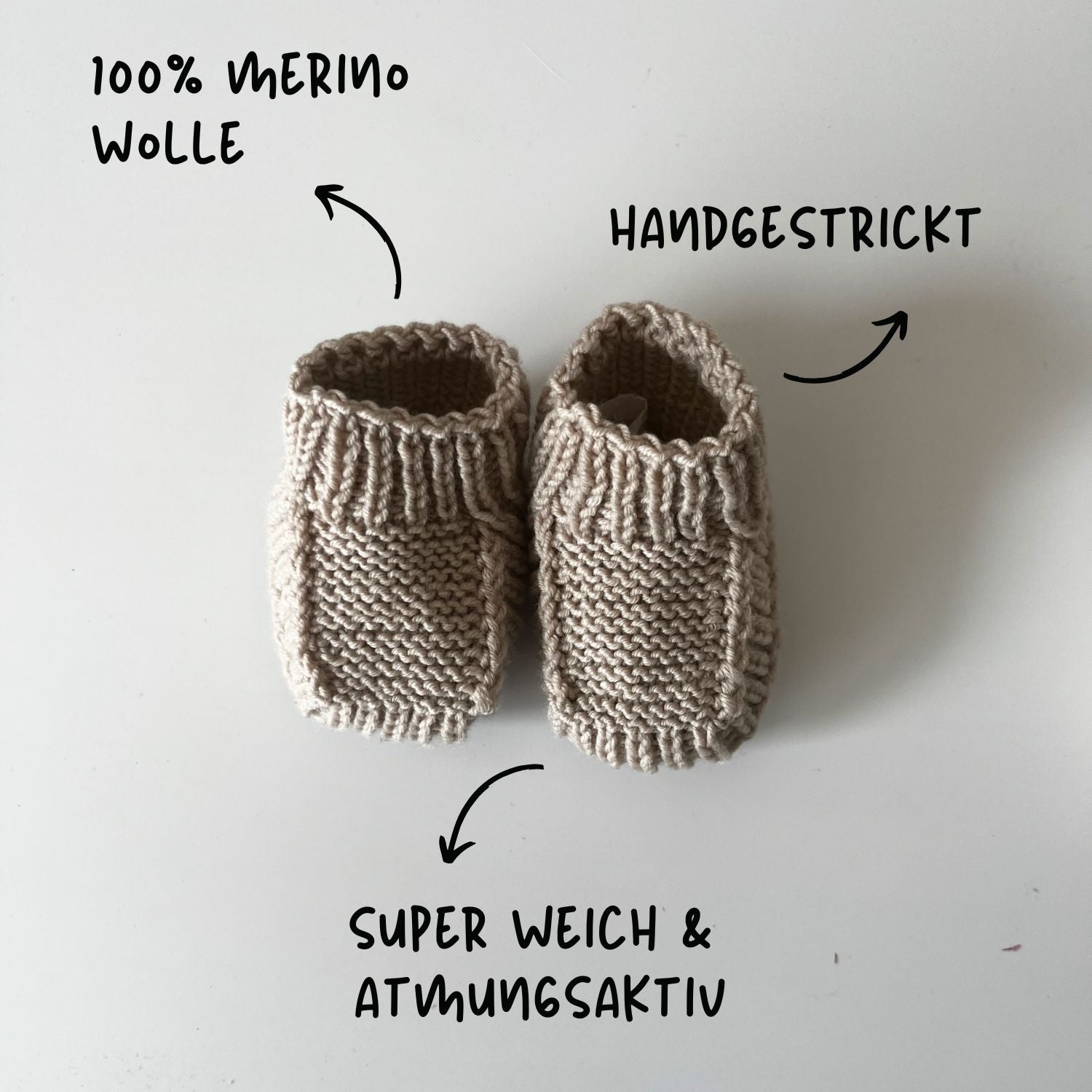Strickschuhe aus Merinowolle