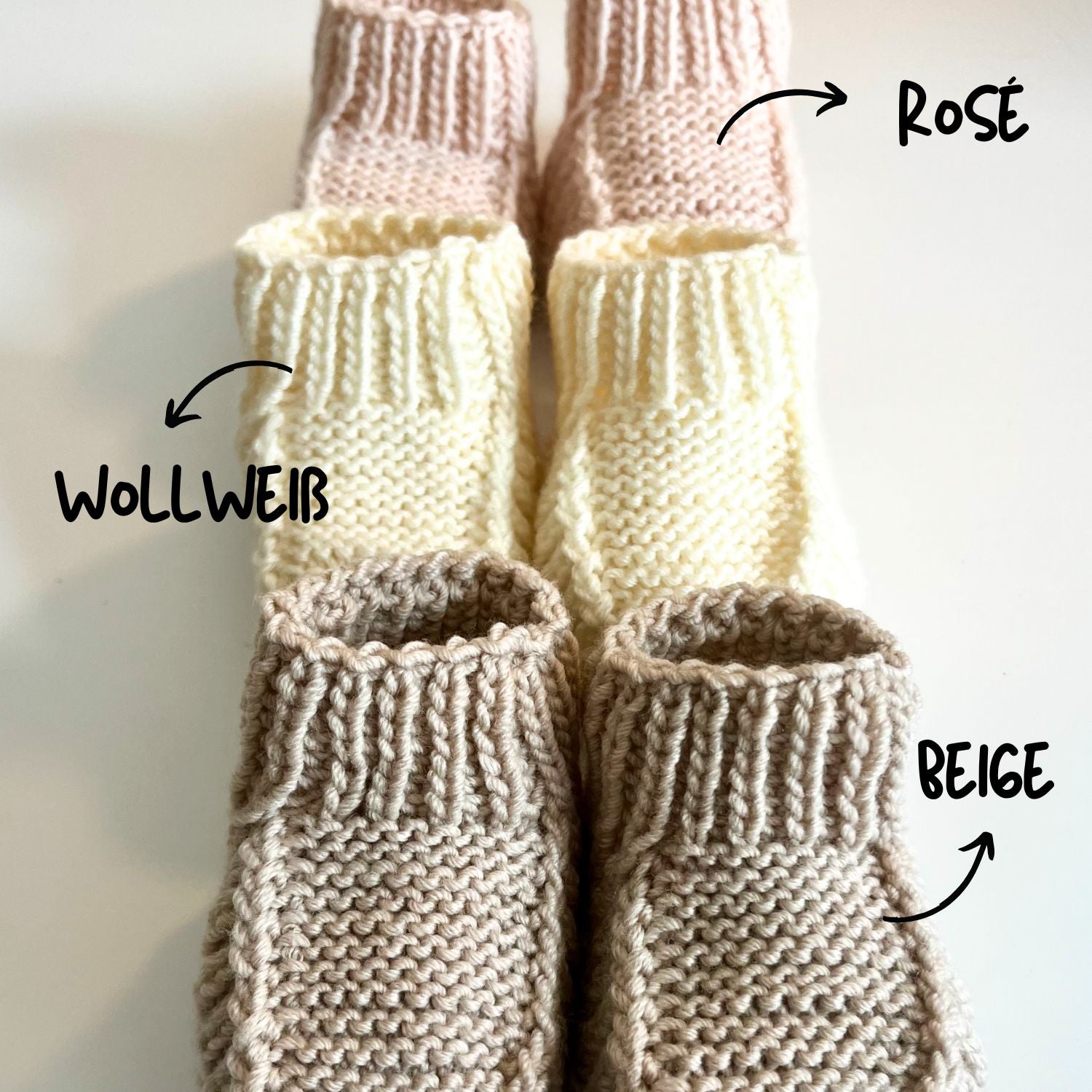 Strickschuhe aus Merinowolle